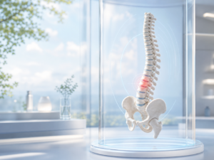 Wirbelsäulenmodell mit Ausrichtungsimpuls für Chirotherapie