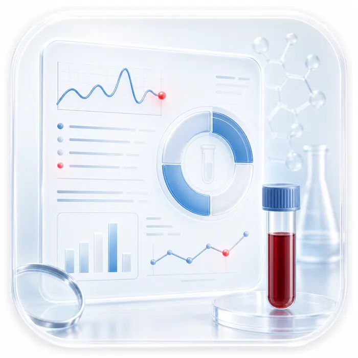 Premium-Grafik für Laborwerte und Regeneration